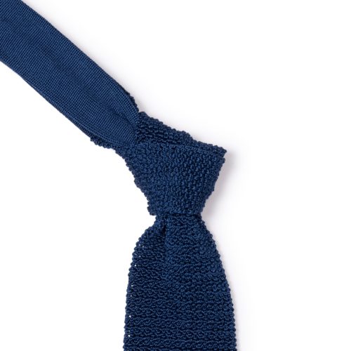 Royal Blue Silk Knitted Tie
