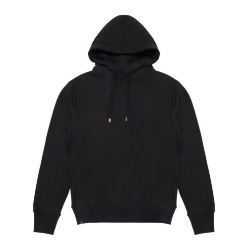 Black Cotton Hoodie Sweatshirt