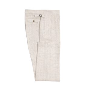 Ivory Check Pleated Pant