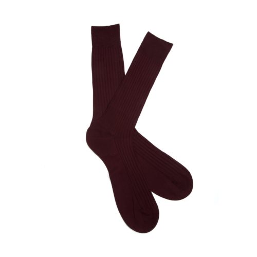 Burgundy Cotton Socks