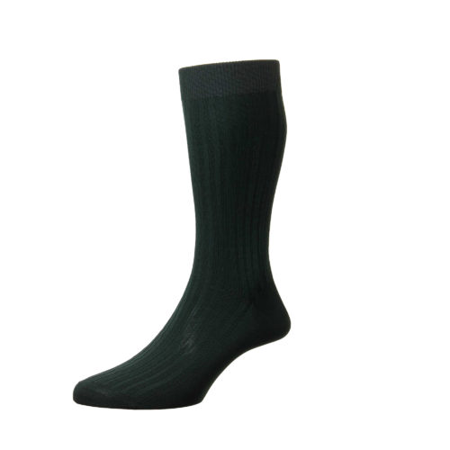 Dark Green Cotton Socks