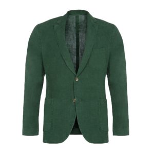 Green Unstructured Linen Washed Programme Jacket