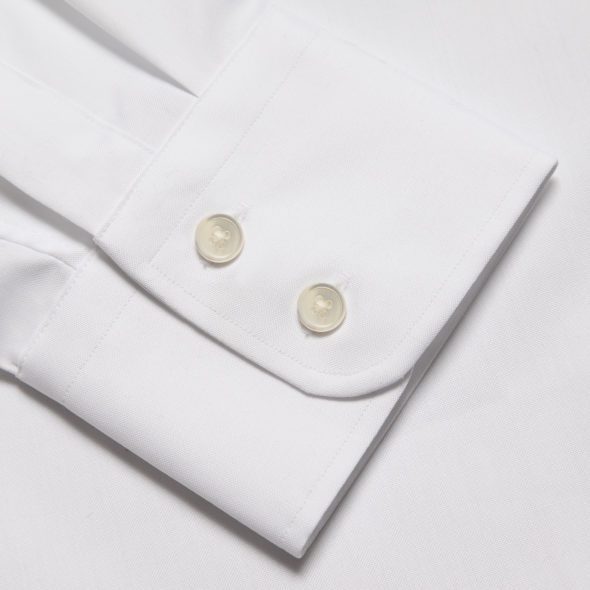 White Pin Point Cotton Mayfair Shirt