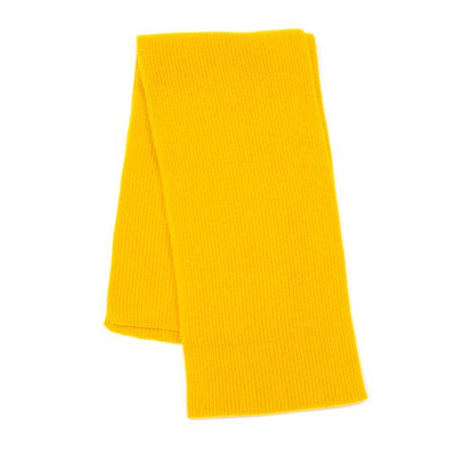 Yellow Ribbed Cashmere Scarf