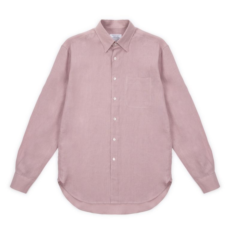 Lilac Washed Linen Hoxton Shirt