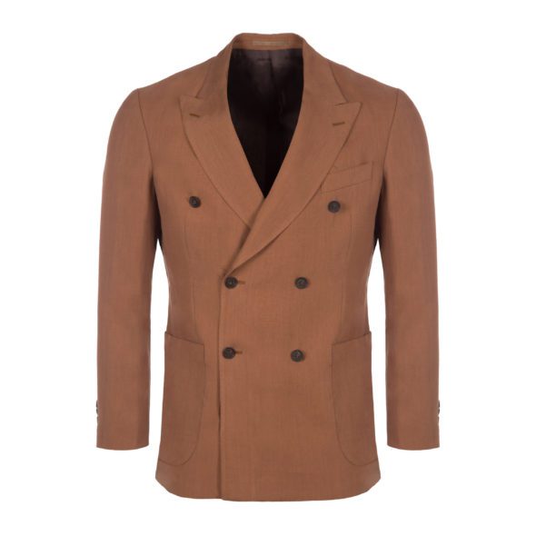 Sepia Compact Linen Double Breasted Blazer