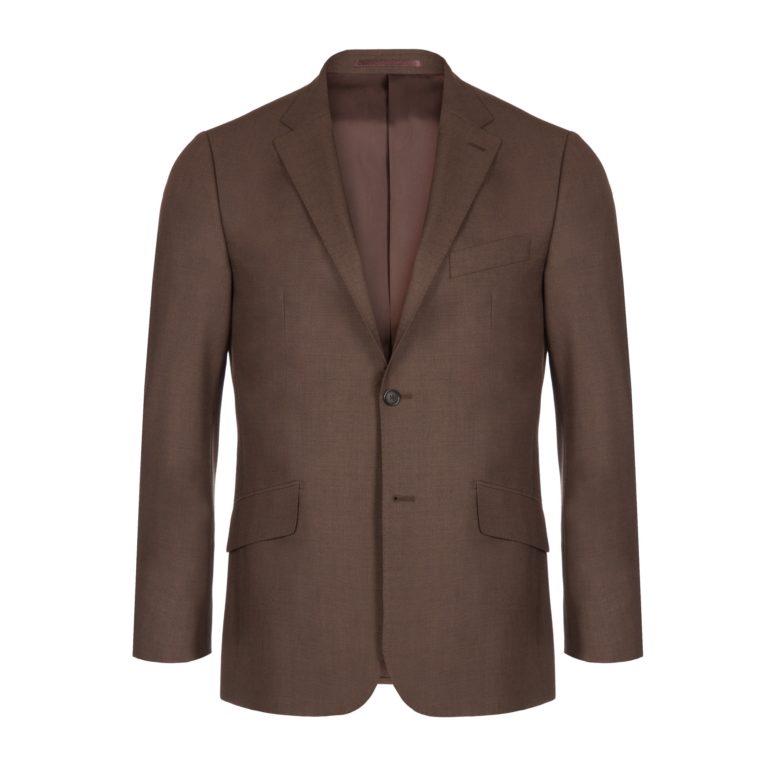 Brown Wool Fresco Suit Jacket