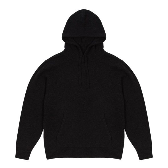 Black Cashmere-Pullover-Hoody