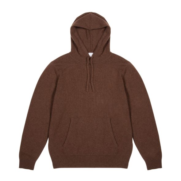 Brown Cashmere Pullover Hoody