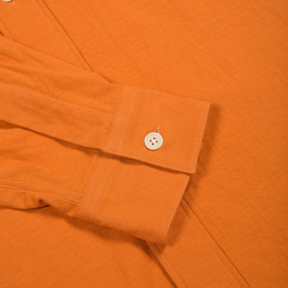 Burnt Orange Double Faced Cotton Overshirt