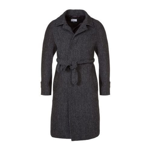 Grey Barleycorn Wool Raglan Coat