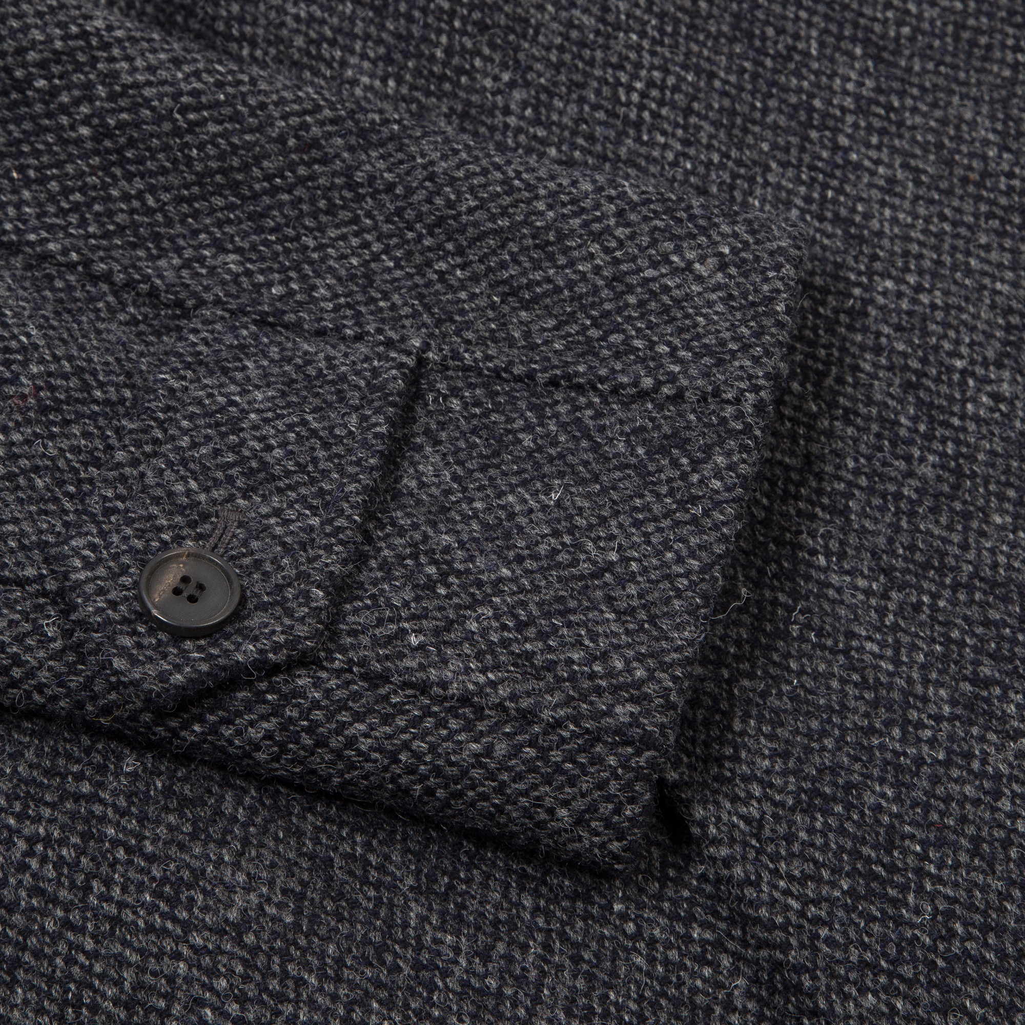 Grey Barleycorn Wool Raglan Coat