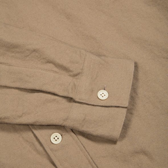 Mink Coloured Cotton Wool Twill Overshirt