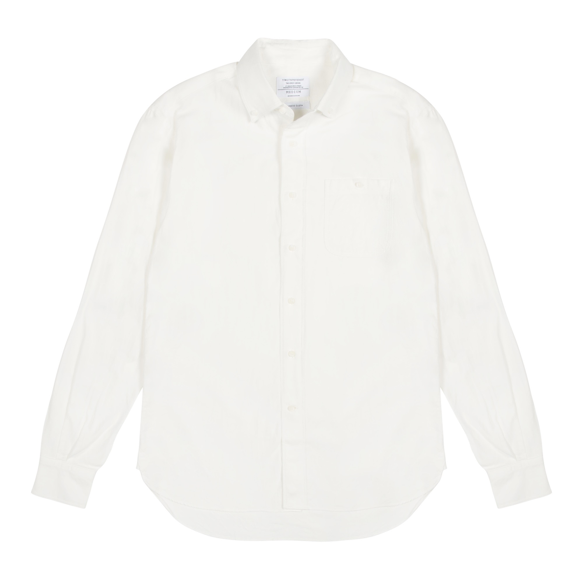White Cotton Flannel Twill Redchurch Shirt