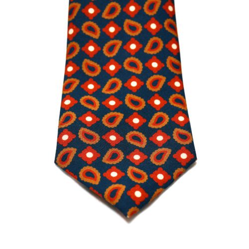 Navy/Red Floral Pattern Tie
