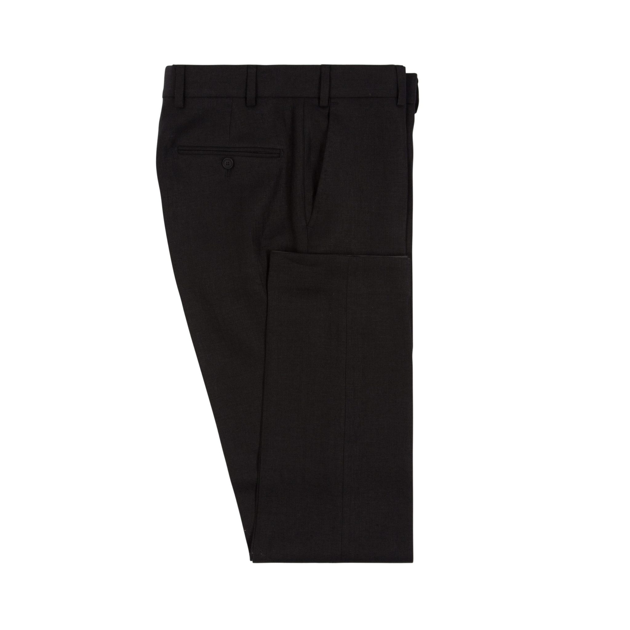 Black Washed Programme Linen Trouser