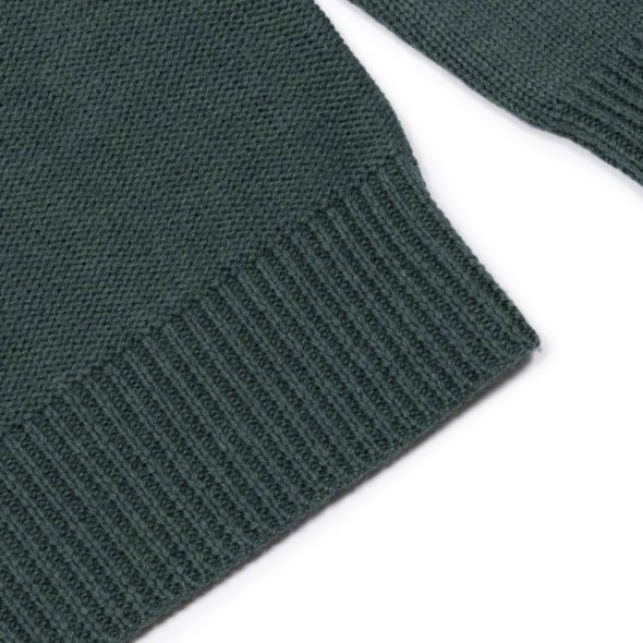 Forest Merino Wool Reverse Stitch Roll Neck