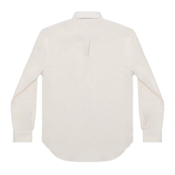 Ivory Brushed Cotton Twill Hoxton Shirt 1