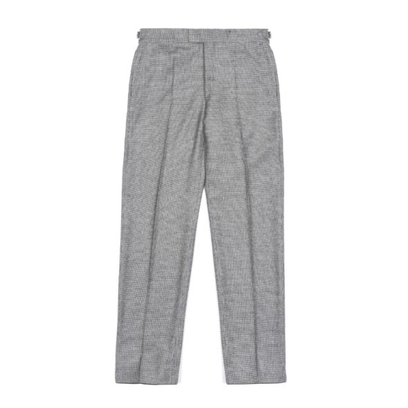 Puppy Tooth Wool Cashmere House Block Suit Trousers