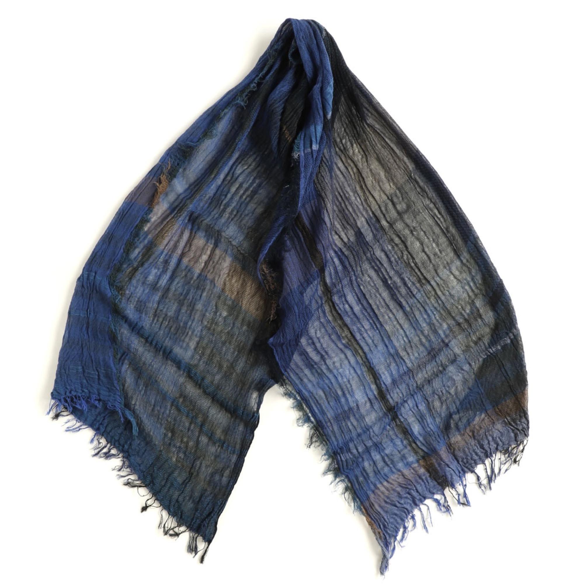 Navy Blue Cotton Tamaki Niime Roots Shawl