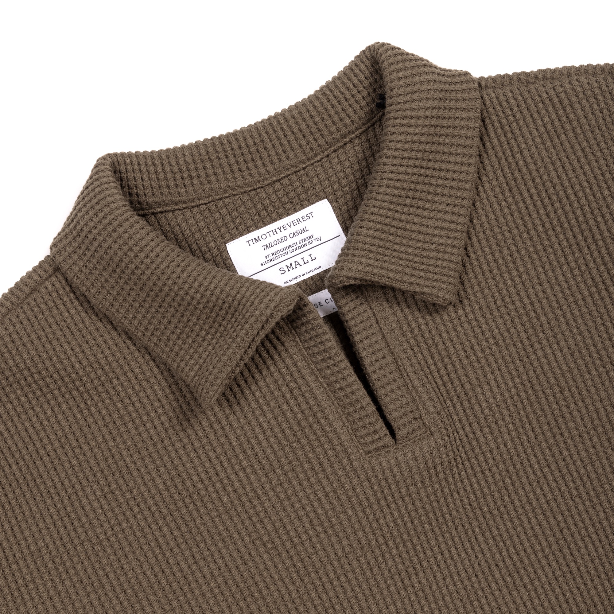 Knitted Waffle Polo Shirt