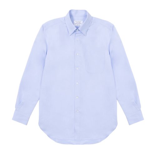 Light Blue Cotton Linen Twill Hoxton Shirt