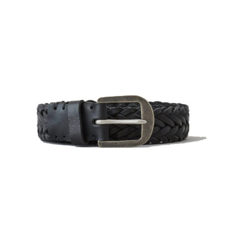 Awling | Black Braided Leather Belt